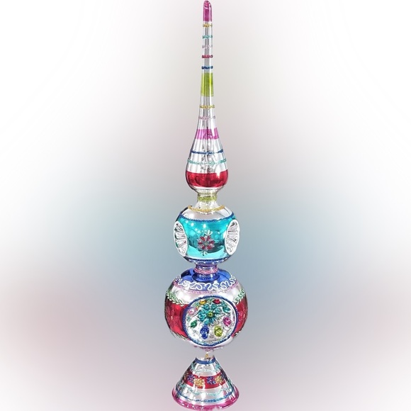 Christopher Radko Shiny Bright Finial Christmas Tree Topper Ornaments - Picture 8 of 8